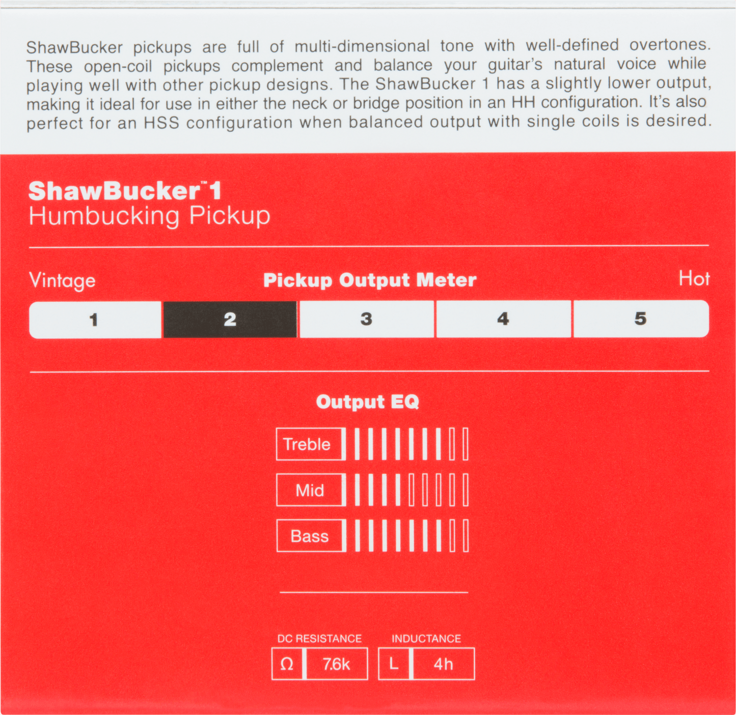 ShawBucker™ 1 Humbucking Pickup