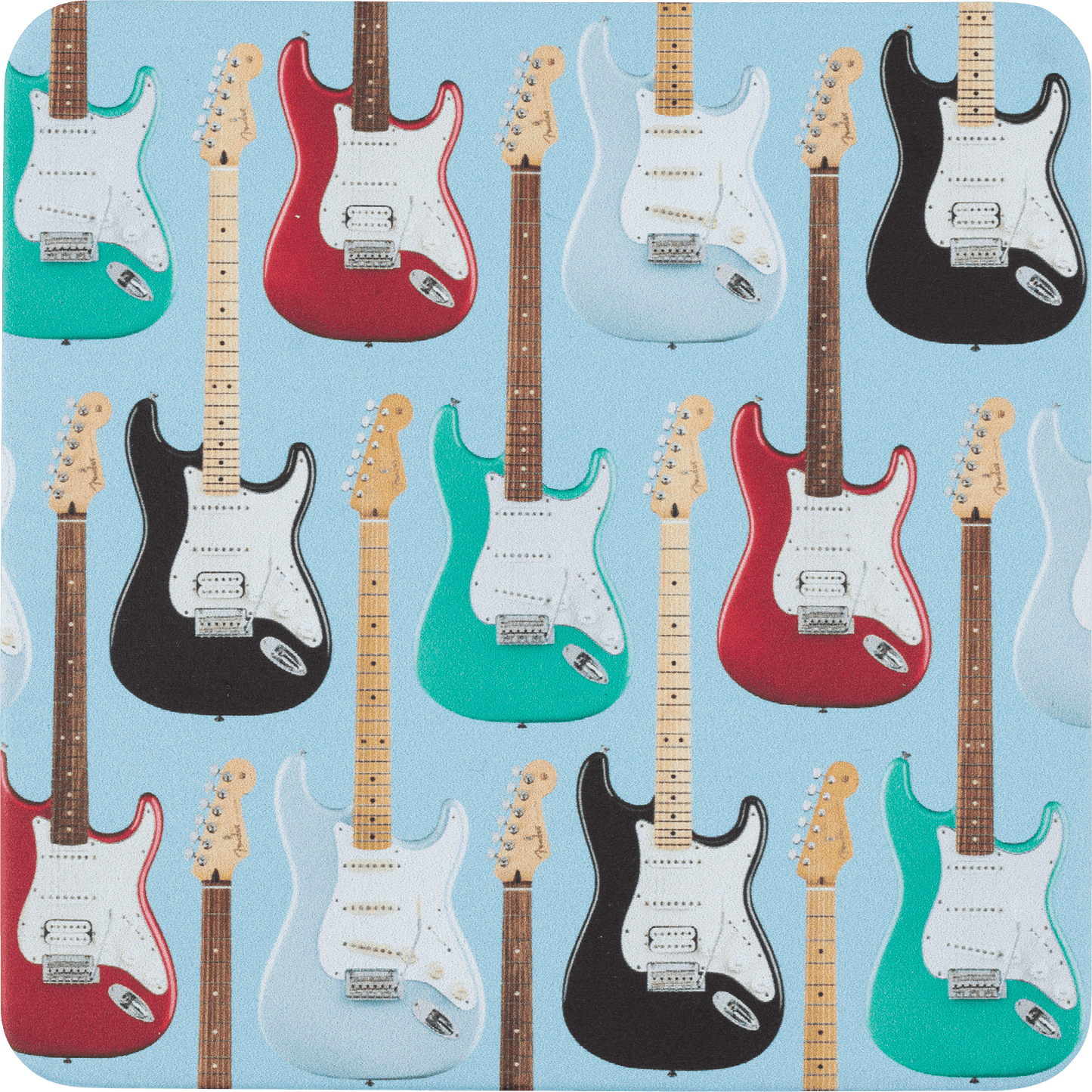 Fender® Stratocaster™ Modern Design Coaster Set