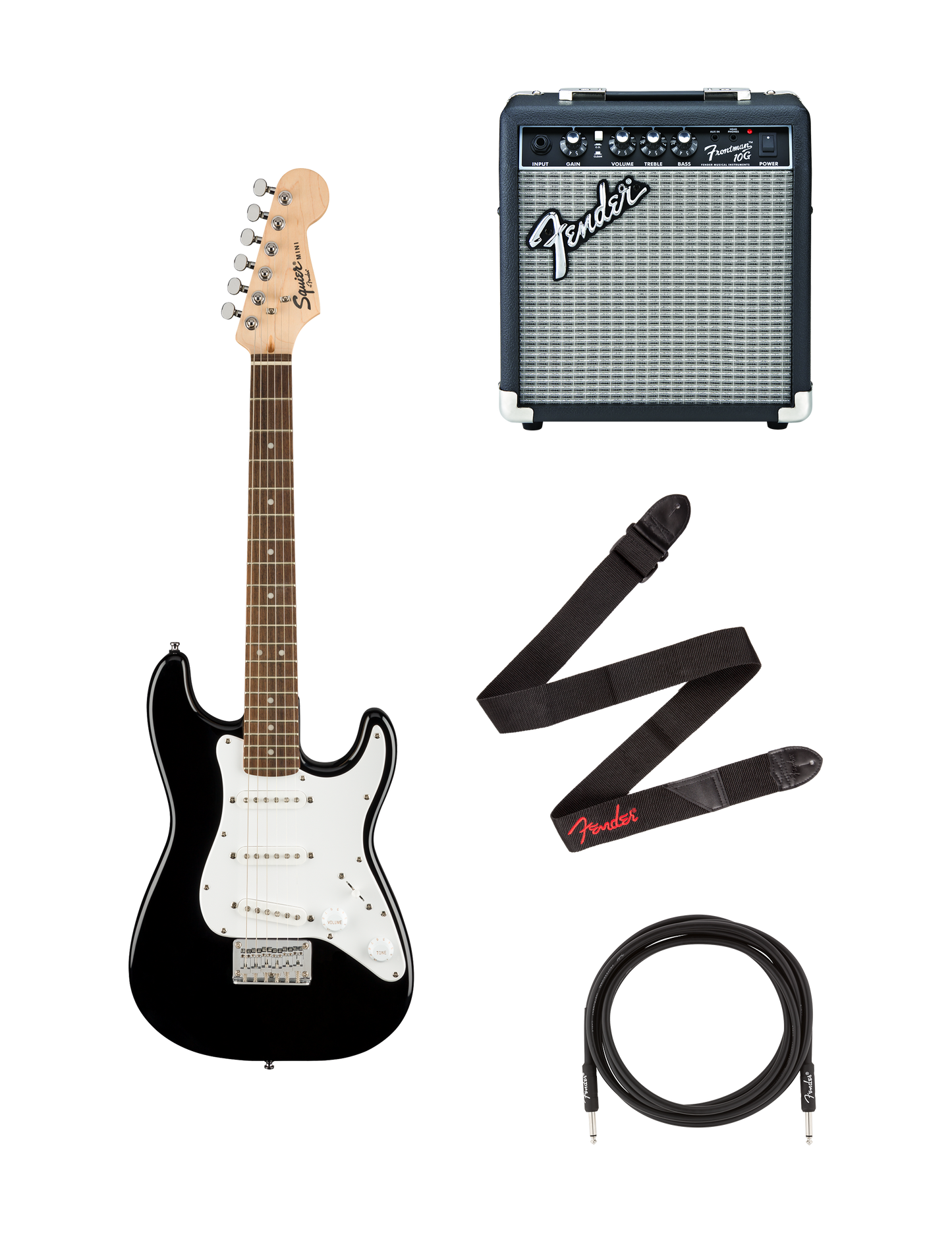 Squier Mini Stratocaster Bundle, Black
